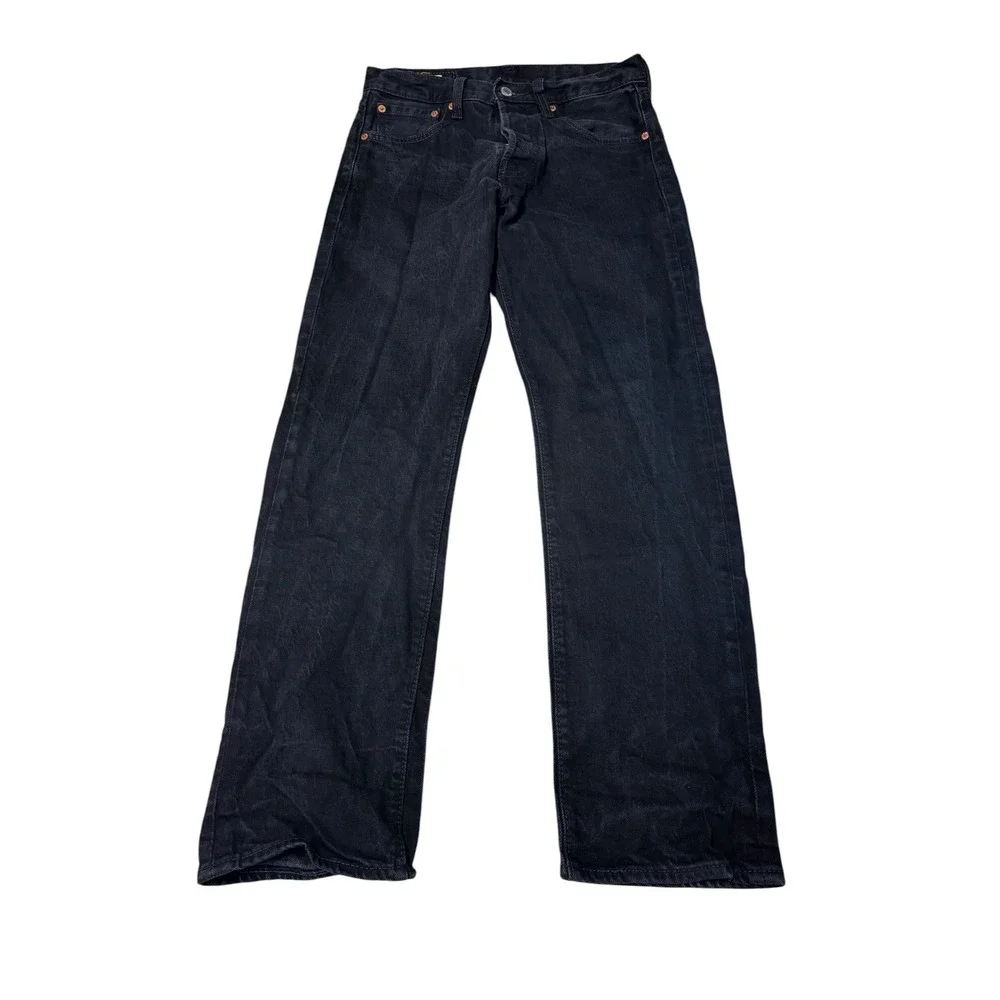 Levis Premium Big E 501 93 Straight Leg Black Jeans‎ Mens W29 L30 79830-0026